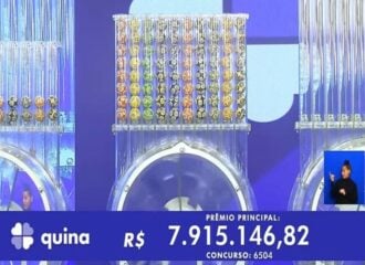 Quina de hoje, quarta-feira (14/08), concurso 6507; prêmio chega a R$ 17 milhões