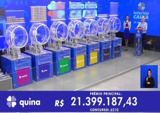 Quina 6510: uma aposta acertou e ganhou R$ 21.399.187,43