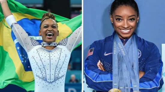 Rebeca Andrade e Simone Biles ganharam medalhas na ginástica