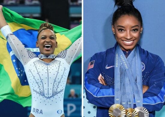 Rebeca Andrade e Simone Biles ganharam medalhas na ginástica