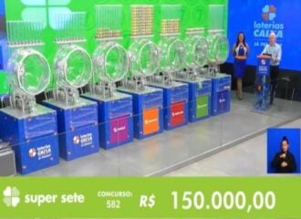 Super Sete de hoje, quarta-feira (14/08), concurso 583; prêmio chega a R$ 170 mil