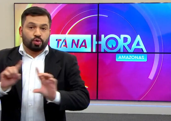 Apresentador do Jornal Tá na Hora, Bruno Fonseca. Foto: Reprodução/TV Norte Amazonas