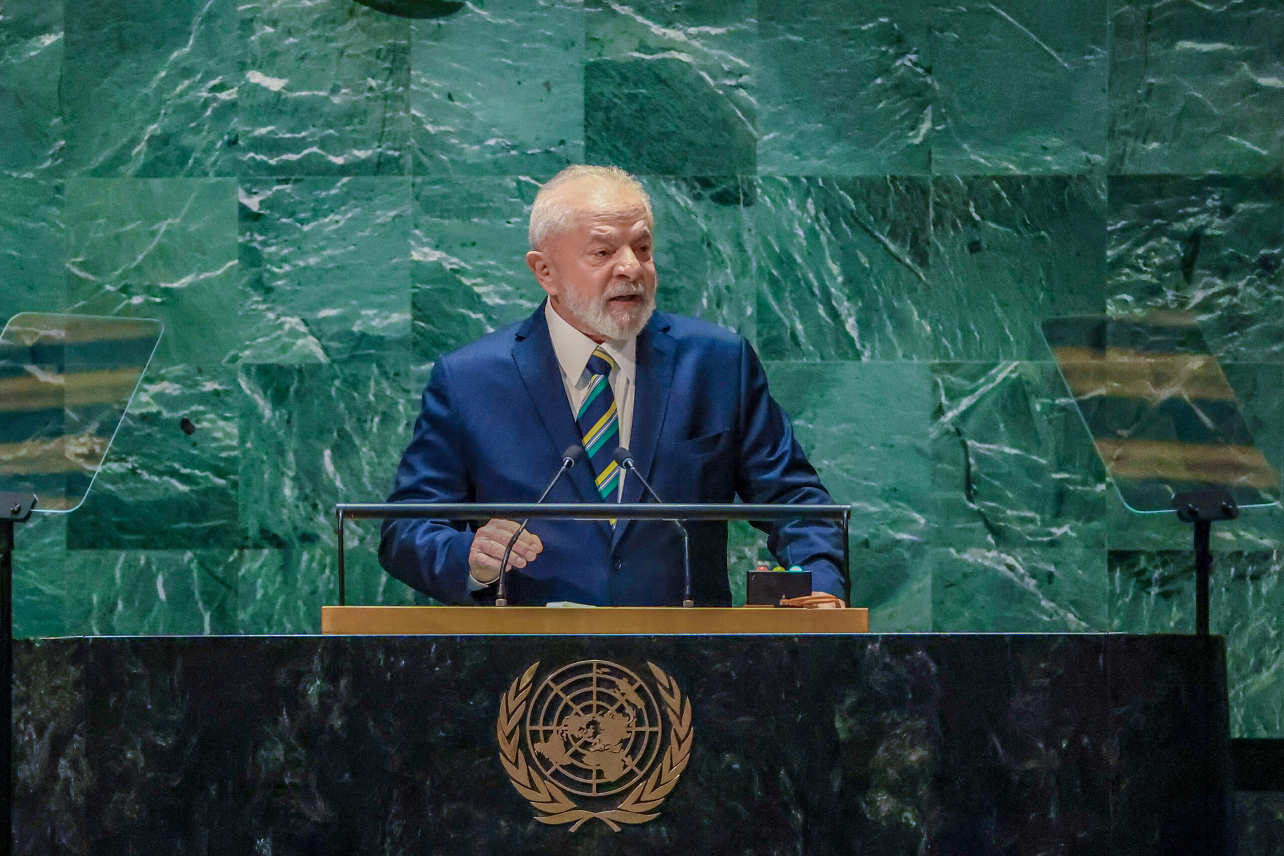 Presidente Lula discursa neste domingo (22) na Cúpula do Fututo em Nova York.