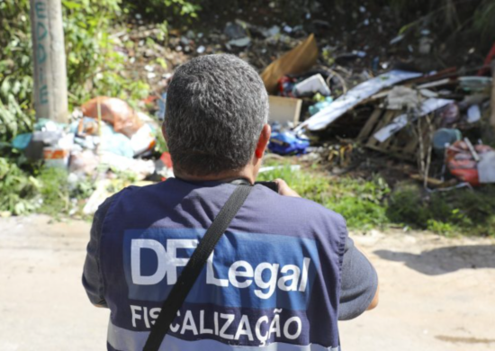 DF Legal demole casas em área de ocupação irregular.