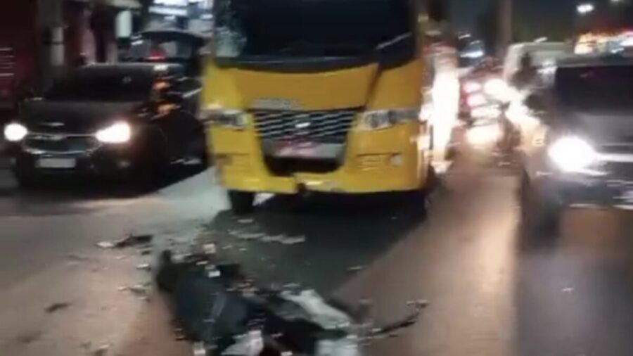 Moticiclista gera acidente em Manaus - Foto: Reprodução/WhatsApp