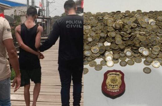 O homem furtou R$ 1.600 em moedas e outros produtos em Eirunepé