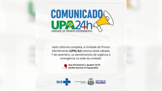 UPA Sul de Palmas reabre