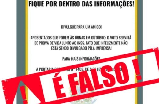 Voto e prova de vida TSE Alerta para fake news