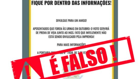 Voto e prova de vida TSE Alerta para fake news