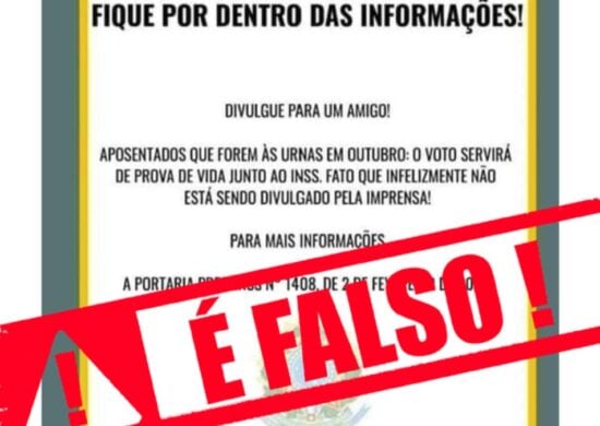 Voto e prova de vida TSE Alerta para fake news