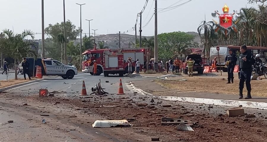 Acidente aconteceu na entrada de São Sebastião - Foto: CBMDF/Divulgação