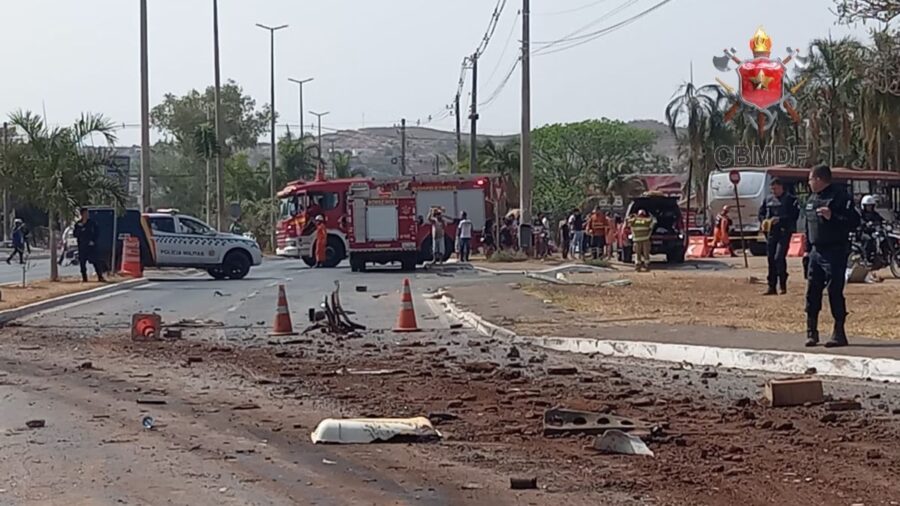 Acidente aconteceu na entrada de São Sebastião - Foto: CBMDF/Divulgação