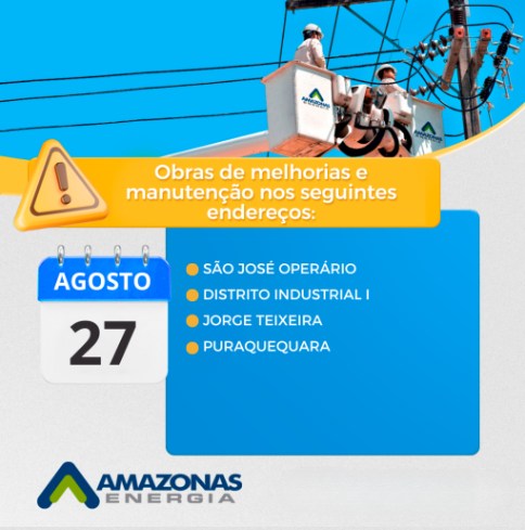 Bairros sem energia em Manaus - Imagem: Divulgação/Amazonas Energia