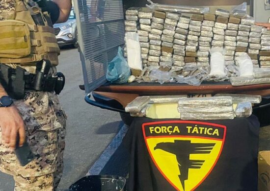 Polícia Militar apreendeu mais de 100 quilos de maconha - Foto: Divulgação/Ascom 8º BPM