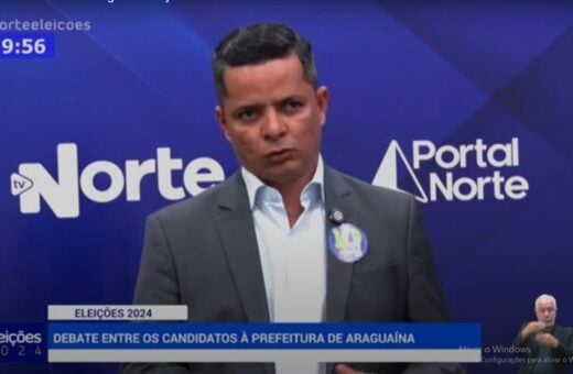 Candidato concluiu entrevista deixando suas considerações finais - Foto: Reprodução/TV Norte Tocantins