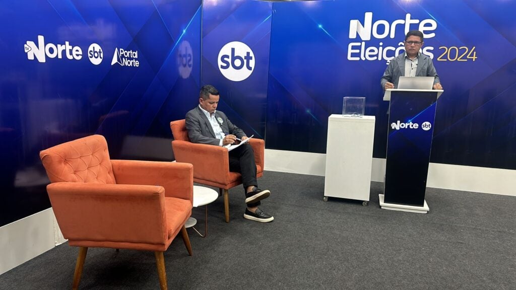 Candidato à Prefeitura de Araguaína responde perguntas sobre temas sorteados - Foto: Geovanni Pereira/TV Norte Tocantins