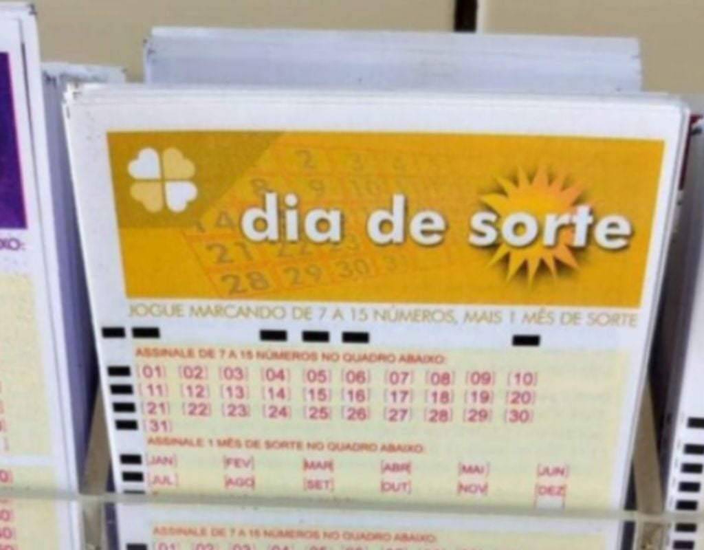 Volante de aposta da Dia de Sorte