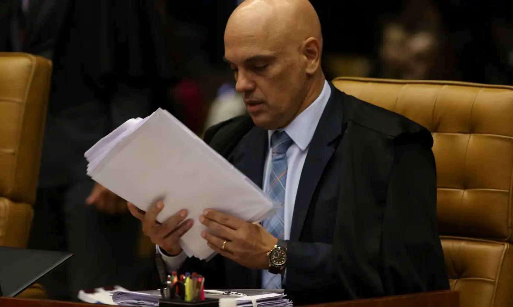 O ministro do STF, Alexandre de Moraes, distribuiu um prazo de 5 dias para que a plataforma X comprove sua regularidade no Brasil. Foto: Fabio Pozzebom/Agência Brasil