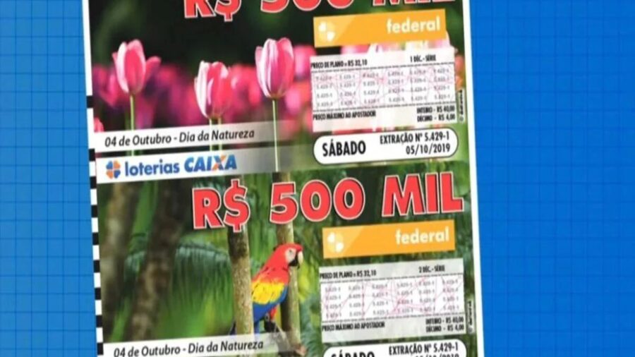 Bilhete de aposta da Loteria Federal