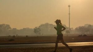 A capital amanheceu coberta de fumaça causada pelo incêndio no Parque Nacional de Brasília - Foto: Fabio Rodrigues-Pozzebom/ Agência Brasil