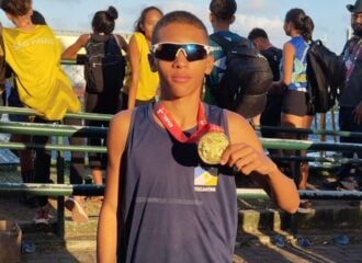 Estudante-atleta Karl Marx conquistou medalha de ouro na prova de 150 m, na Série Prata - Foto: Seduc/Governo do Tocantins