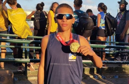 Estudante-atleta Karl Marx conquistou medalha de ouro na prova de 150 m, na Série Prata - Foto: Seduc/Governo do Tocantins