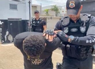 Homem foi preso cerca de seis após homicídio em Araguaína - Foto: DICOM/SSP TO