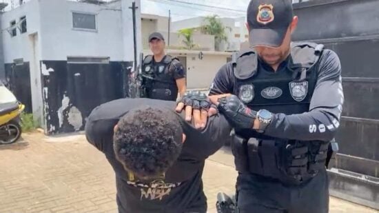 Homem foi preso cerca de seis após homicídio em Araguaína - Foto: DICOM/SSP TO