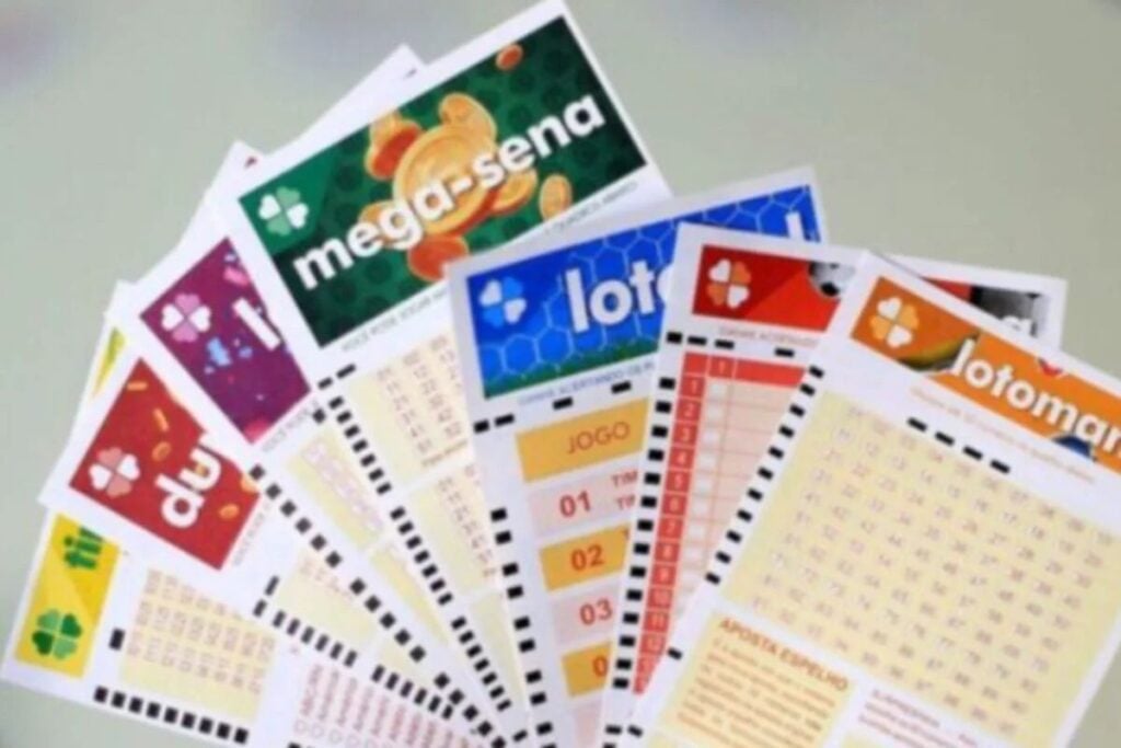 Cartelas de jogos da loteria