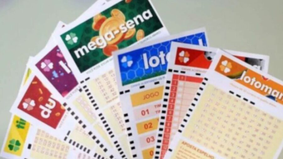 Cartelas de jogos da loteria