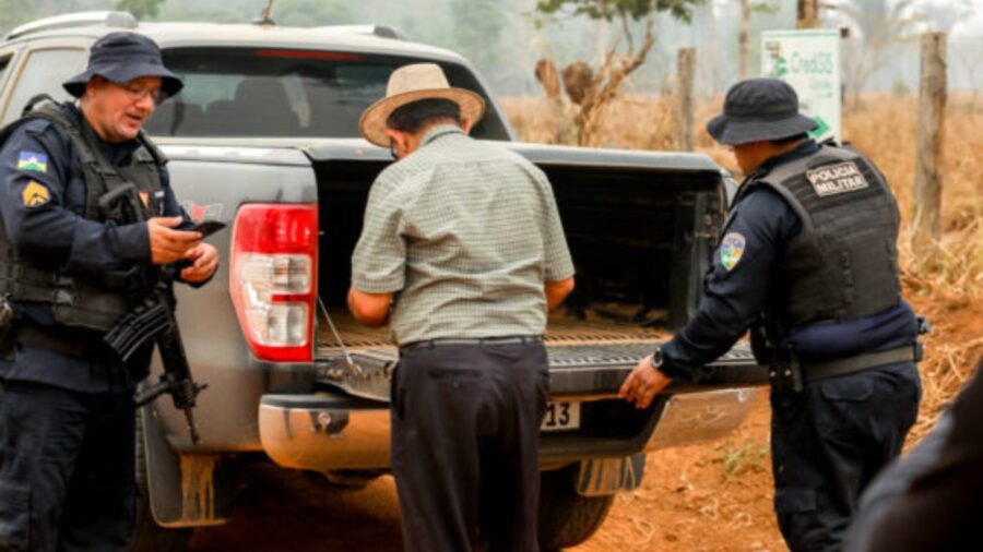 O governo de Rondônia reforçou as ações contra crimes ambientais durante o período de seca extrema. Foto: Reprodução