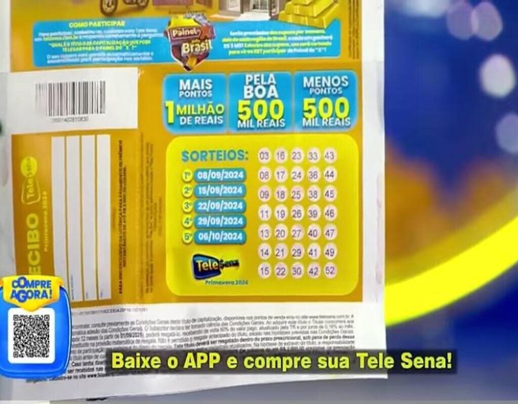 Resultado Tele Sena de Primavera: veja números do 4˚ sorteio