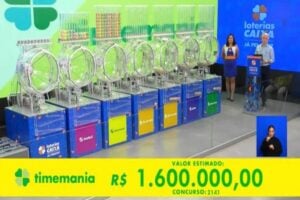 Timemania 2141: sem vencedor, prêmio bate em R$ 2 milhões