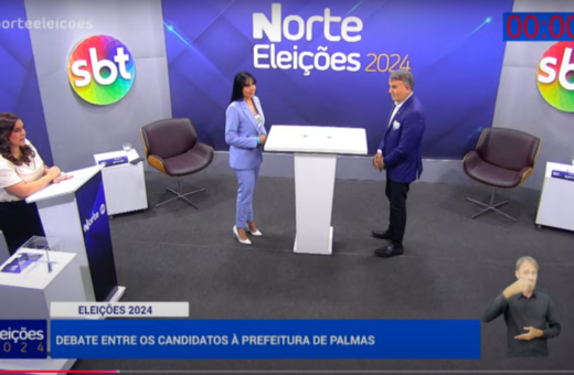 Candidatos participaram do debate da TV Norte Tocantins nesta segunda-feira (21) - Foto: Reprodução/TV Norte Tocantins