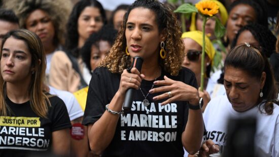 Anielle Franco faz declarações no tribunal que julga nesta quarta-feira (30) os assassinos de Marielle.