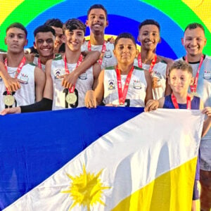 Time masculino de voleibol conquistou a medalha de ouro na Série Cobre - Foto: Seduc/Governo do Tocantins