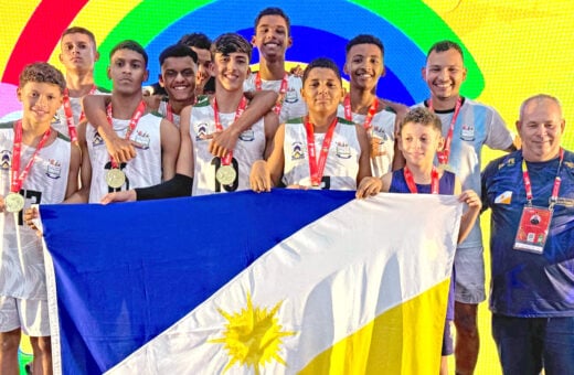 Time masculino de voleibol conquistou a medalha de ouro na Série Cobre - Foto: Seduc/Governo do Tocantins