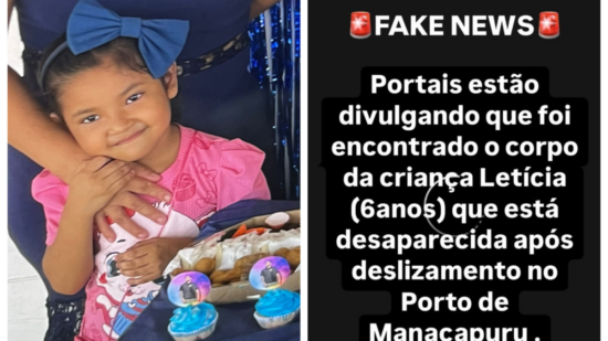 Familiares de criança são vítimas de fake news após tragédia em Manacapuru - Foto: Reprodução