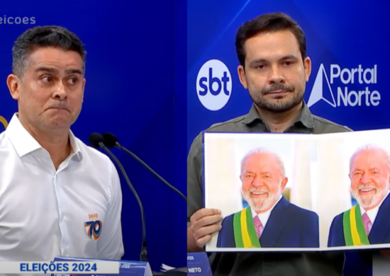 Alberto Nerto e David se enfrentaram no debate da TV Norte - Foto: GNC