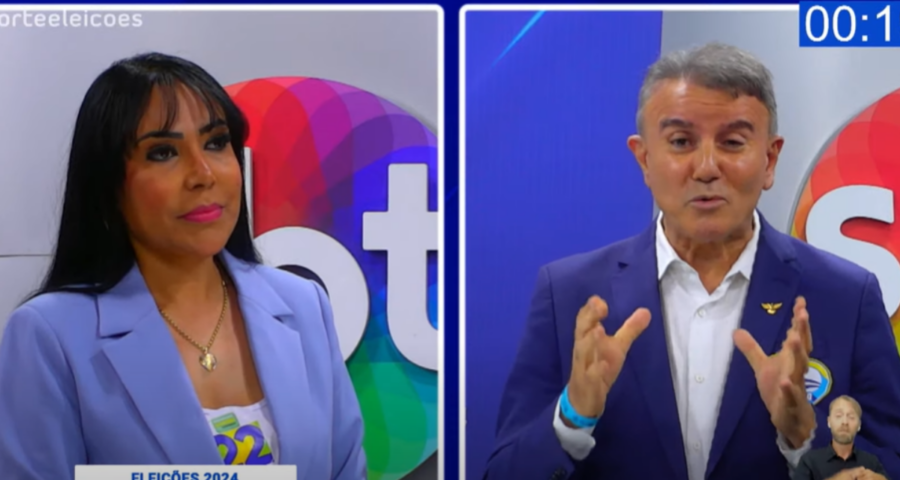 Candidatos à Prefeitura de Palmas no debate da TV Norte Tocantins - Foto: GNC