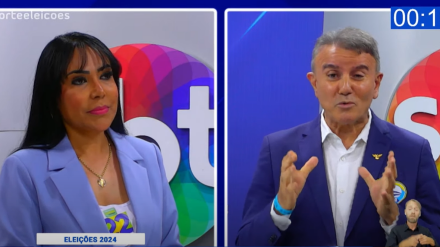 Candidatos à Prefeitura de Palmas no debate da TV Norte Tocantins - Foto: GNC