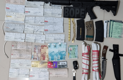 Operação resultou na apreensão de dinheiro, armas, cheques e munições - Foto: Ascom PMTO