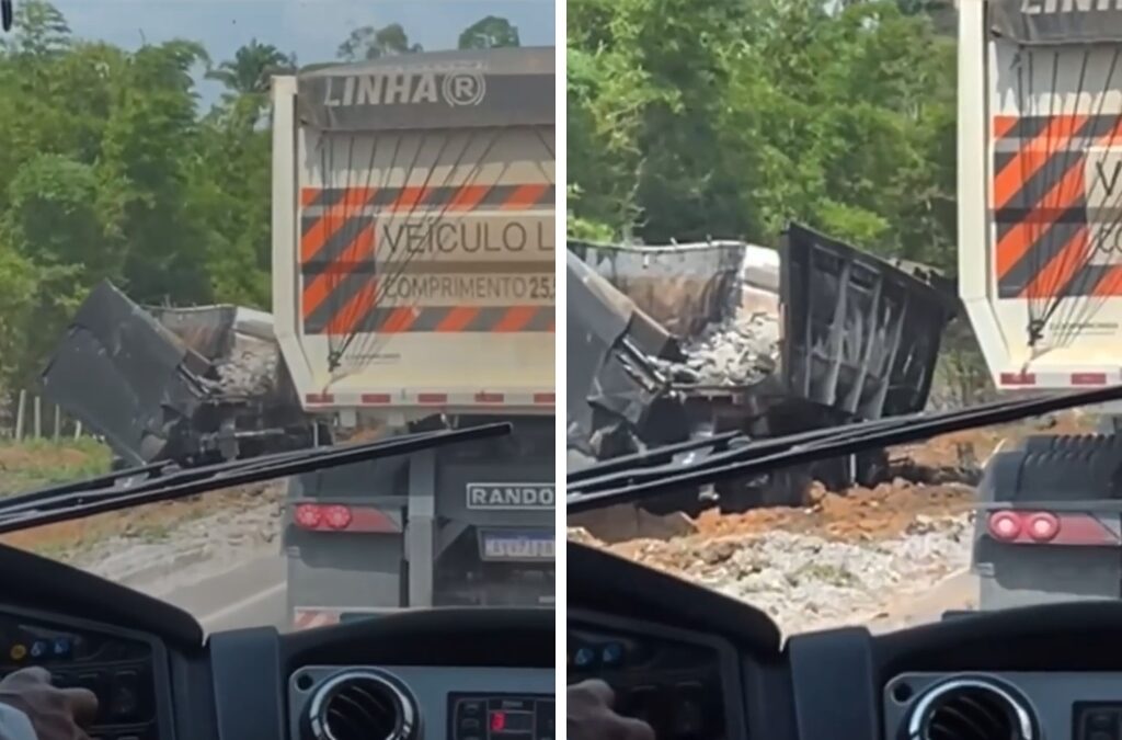 Trecho da BR-364 é liberado após grave acidente. Foto: Reprodução