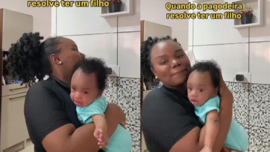 VÍDEO: Bebê pagodeira viraliza ao parar de chorar ao som de Zeca Pagodinho. Foto: Reprodução Instagram/@albaropaula