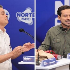 David Almeida e Alberto Neto se encontram no debate do 2º turno para prefeito de Manaus -Foto: Portal Norte