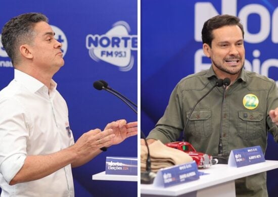 David Almeida e Alberto Neto se encontram no debate do 2º turno para prefeito de Manaus -Foto: Portal Norte