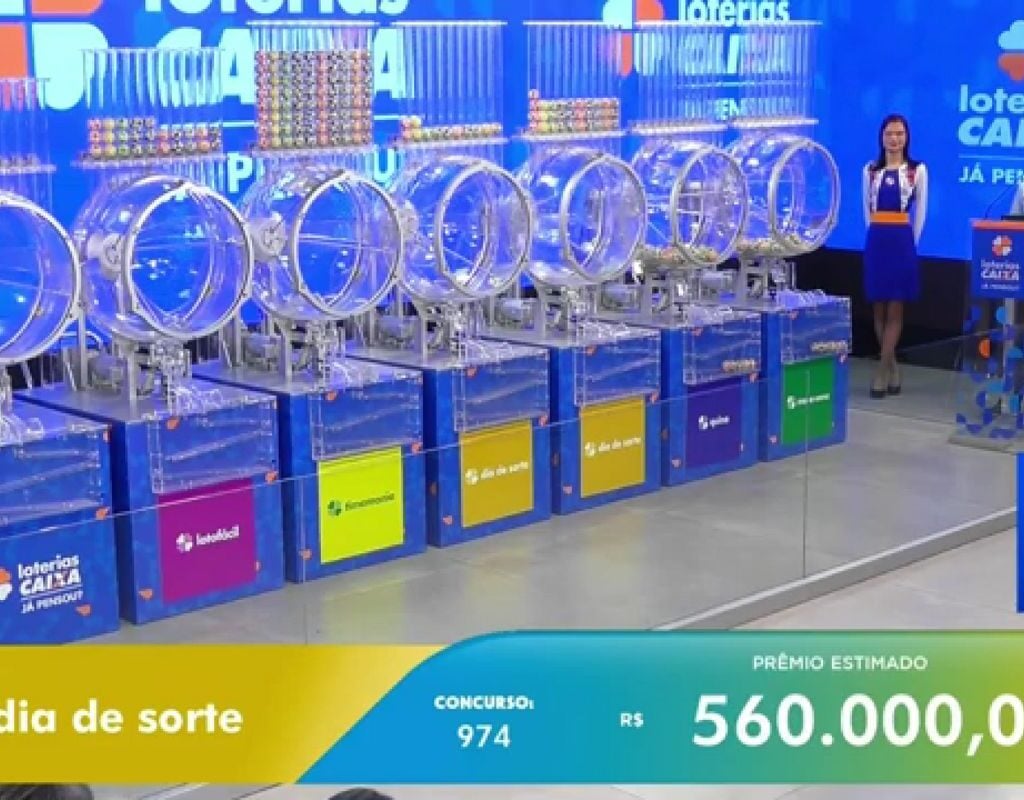 Dia de Sorte 974: sem vencedores, prêmio acumula em R$ 860 mil. Foto: Reprodução Canal Youtube Caixa