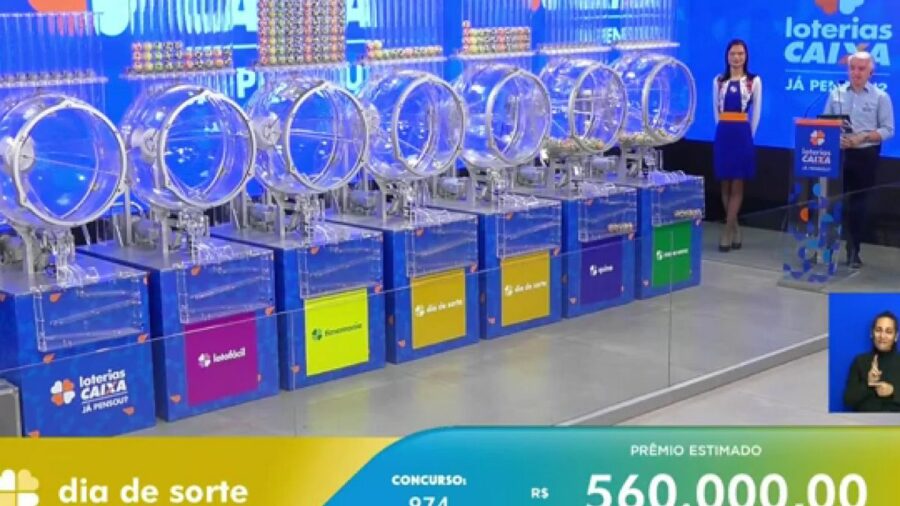 Dia de Sorte 974: sem vencedores, prêmio acumula em R$ 860 mil. Foto: Reprodução Canal Youtube Caixa