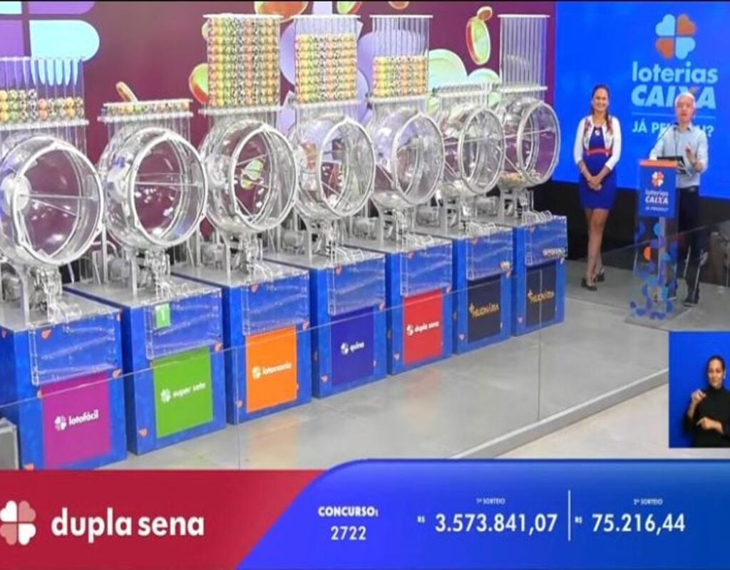 Dupla Sena 2722: sem vencedor, prêmio aumenta para R$ 3,8 milhões