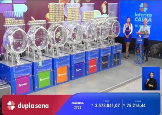 Dupla Sena 2722: sem vencedor, prêmio aumenta para R$ 3,8 milhões